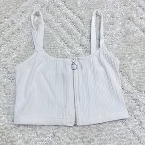 Kendall & Kylie Zip Up Crop Top